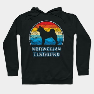 Norwegian Elkhound Vintage Design Dog Hoodie